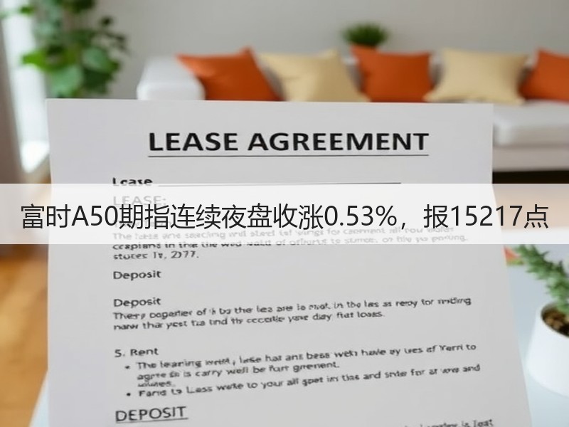 富时A50期指连续夜盘收涨0.53%，报15217点