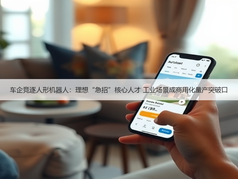 车企竞逐人形机器人：理想“急招”核心人才 工业场景成商用化量产突破口