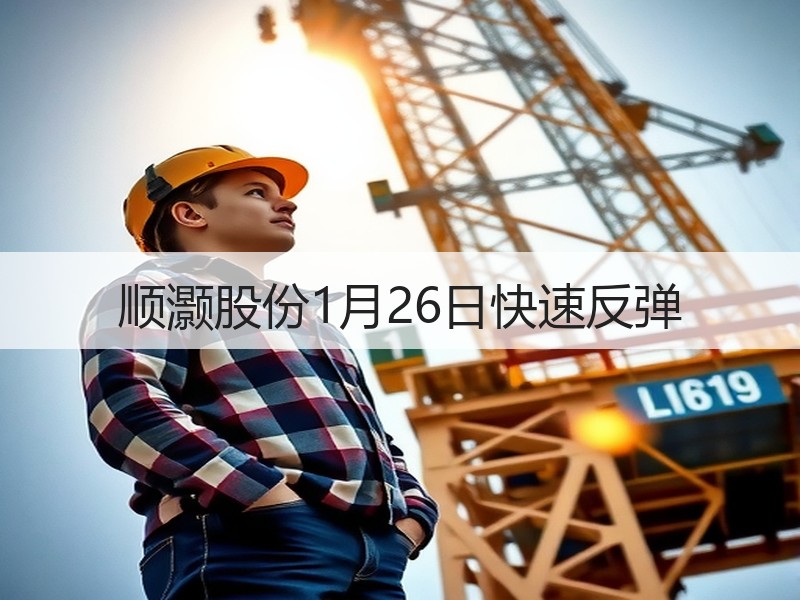 顺灏股份1月26日快速反弹