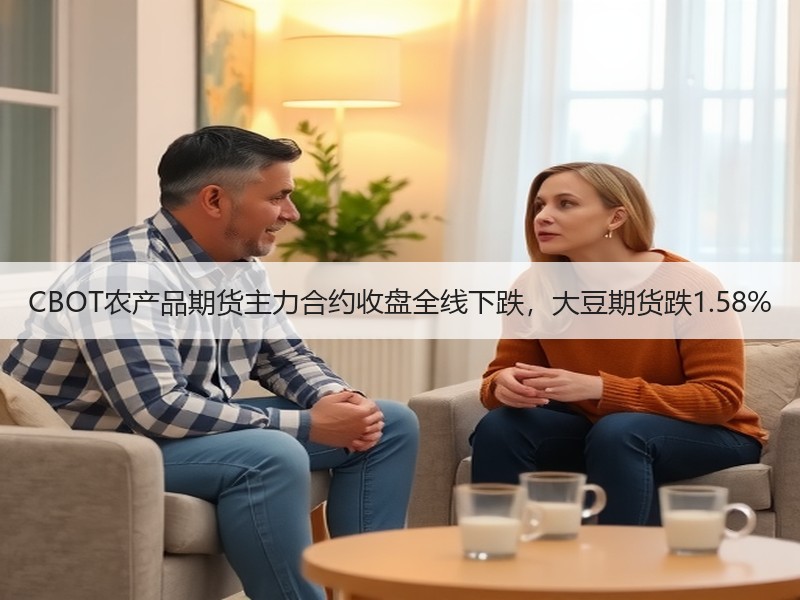 CBOT农产品期货主力合约收盘全线下跌，大豆期货跌1.58%