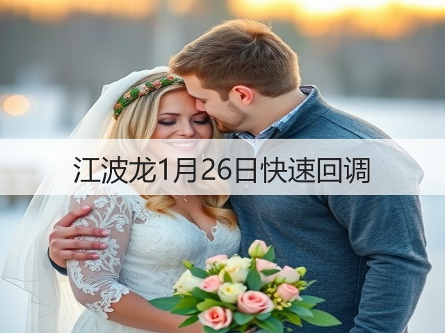 江波龙1月26日快速回调(图1)