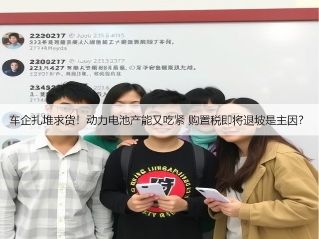 车企扎堆求货!动力电池产能又吃紧 购置税即将退坡是主因?(图1) 车企扎堆求货!动力电池产能又吃紧 购置税即将退坡是主因?(图1)