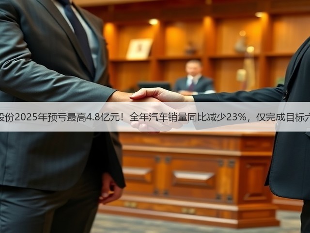 东风股份2025年预亏最高4.8亿元！全年汽车销量同比减少23%，仅完成目标六成多(图1)