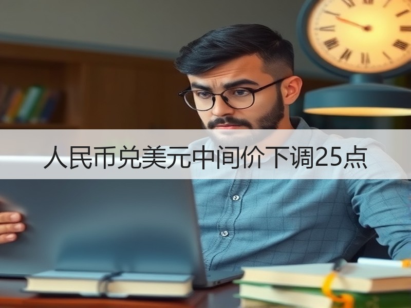 人民币兑美元中间价下调25点
