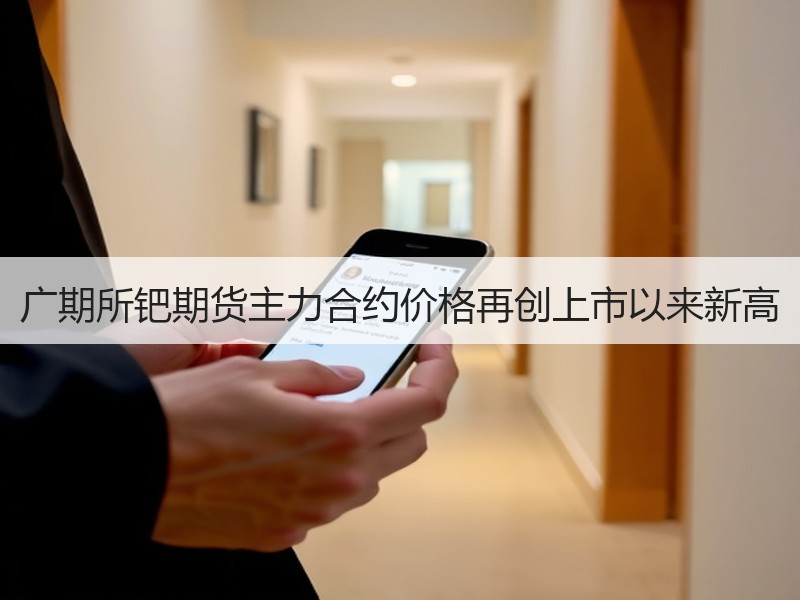 广期所钯期货主力合约价格再创上市以来新高