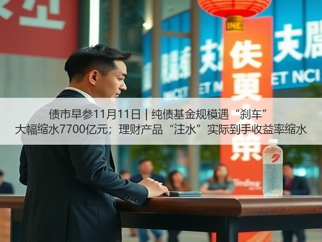 债市早参11月11日 | 纯债基金规模遇“刹车” 大幅缩水7700亿元；理财产品“注水”实际到手收益率缩水(图3)