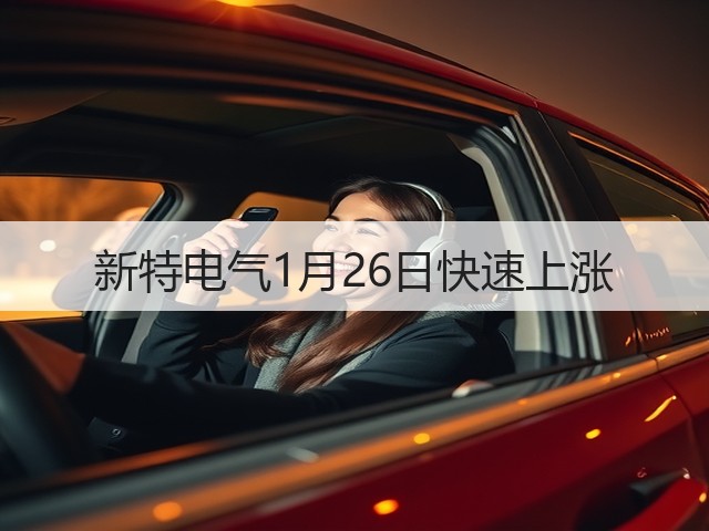 新特电气1月26日快速上涨(图1) 新特电气1月26日快速上涨(图1)