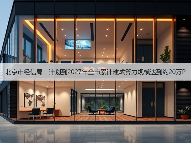 北京市经信局：计划到2027年全市累计建成算力规模达到约20万P