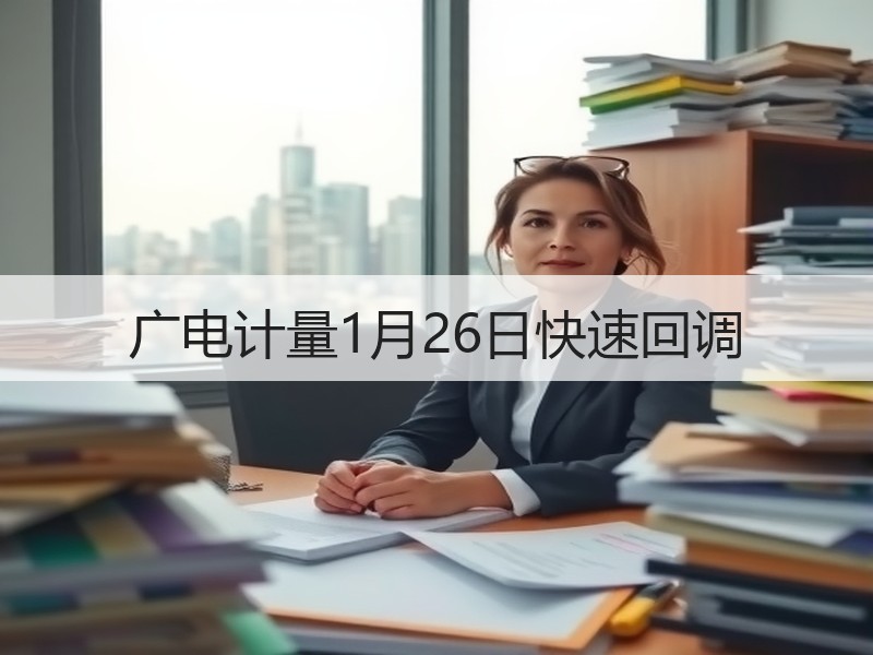 广电计量1月26日快速回调