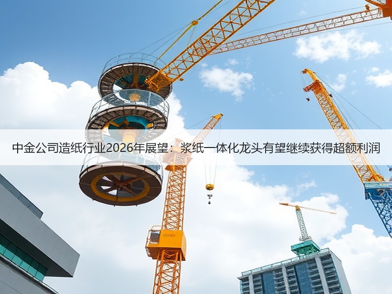 中金公司造纸行业2026年展望：浆纸一体化龙头有望继续获得超额利润