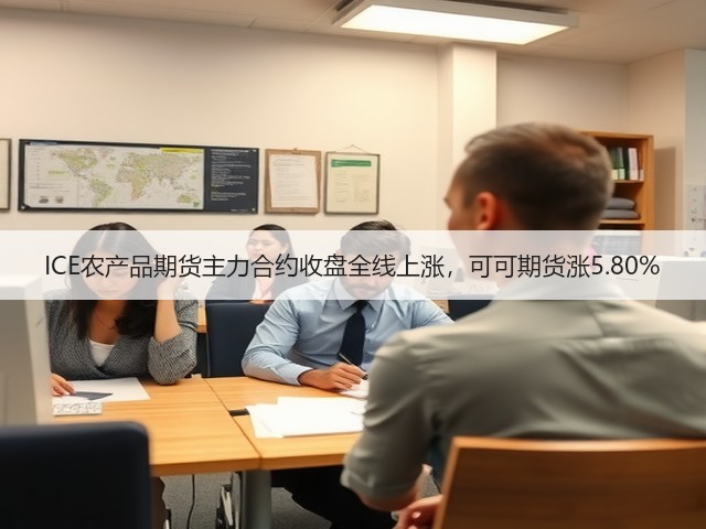 ICE农产品期货主力合约收盘全线上涨，可可期货涨5.80%(图1)