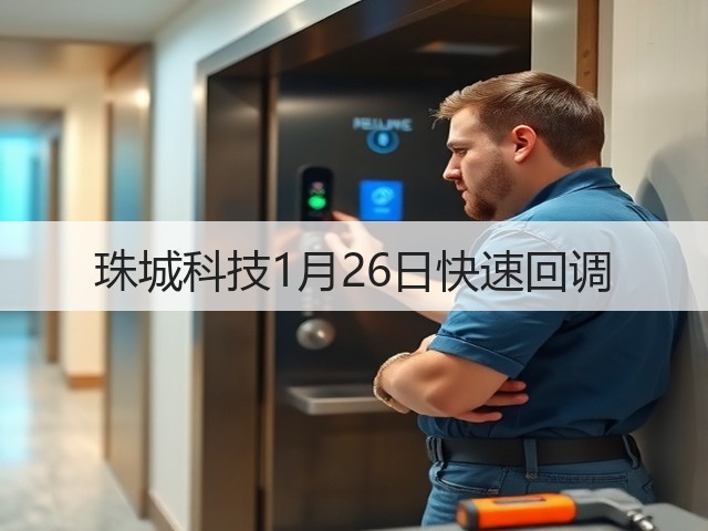 珠城科技1月26日快速回调(图1) 珠城科技1月26日快速回调(图1)