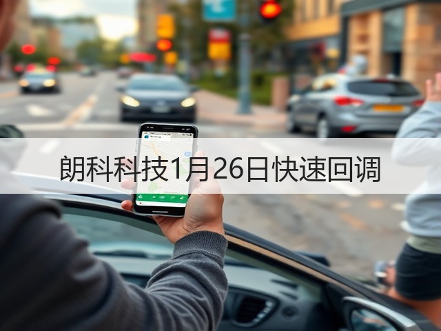 朗科科技1月26日快速回调(图1) 朗科科技1月26日快速回调(图1)