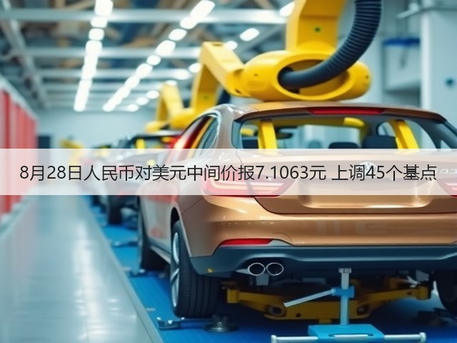 8月28日人民币对美元中间价报7.1063元 上调45个基点(图3) 8月28日人民币对美元中间价报7.1063元 上调45个基点(图3)