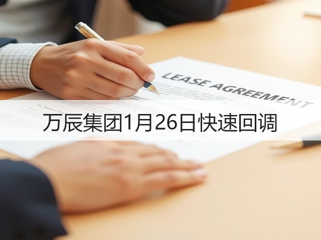 万辰集团1月26日快速回调(图3)