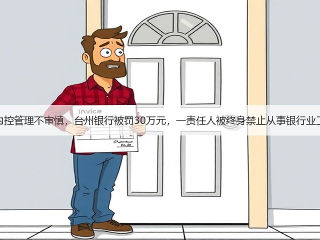 因内控管理不审慎,台州银行被罚30万元,一责任人被终身禁止从事银行业工作(图1) 因内控管理不审慎,台州银行被罚30万元,一责任人被终身禁止从事银行业工作(图1)