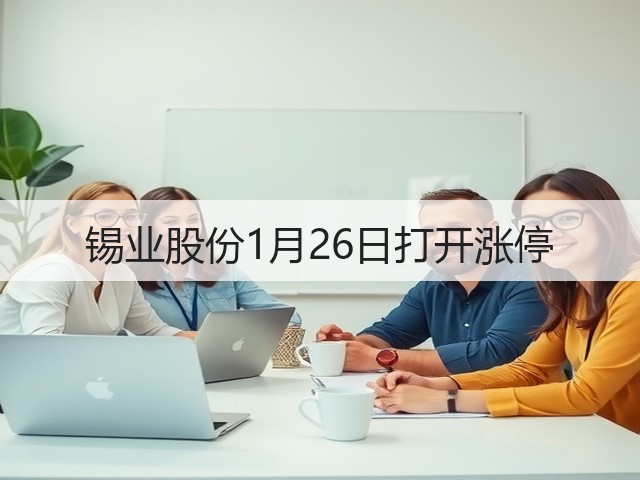 锡业股份1月26日打开涨停(图2) 锡业股份1月26日打开涨停(图2)