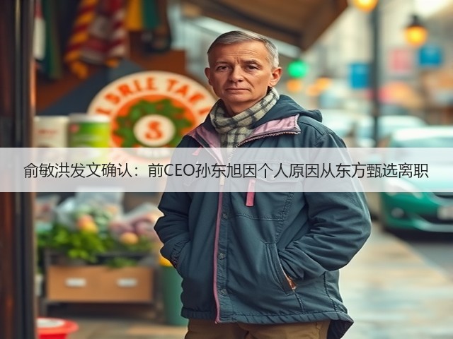 俞敏洪发文确认：前CEO孙东旭因个人原因从东方甄选离职(图1)