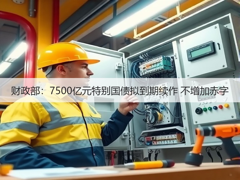 财政部：7500亿元特别国债拟到期续作 不增加赤字