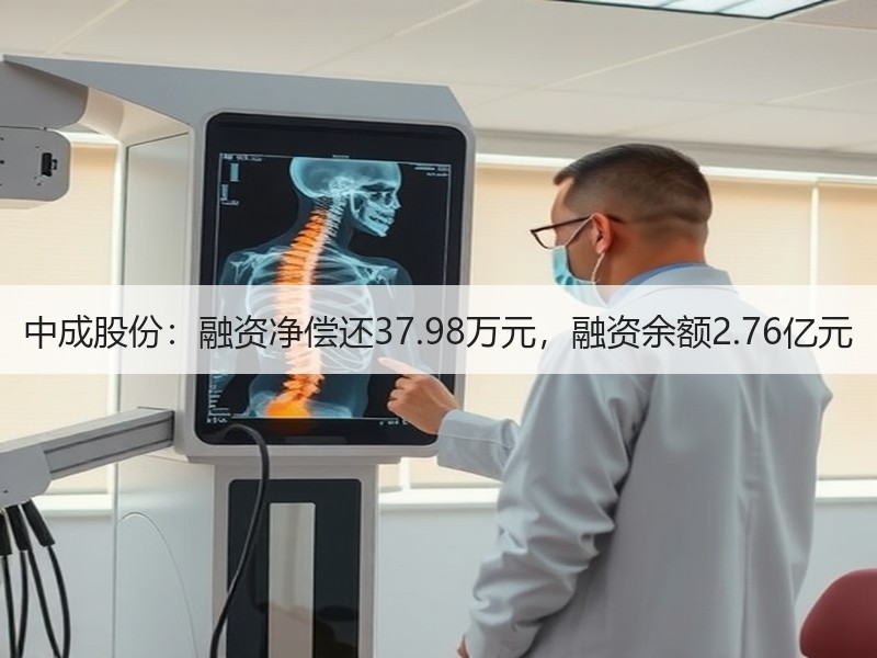 中成股份：融资净偿还37.98万元，融资余额2.76亿元