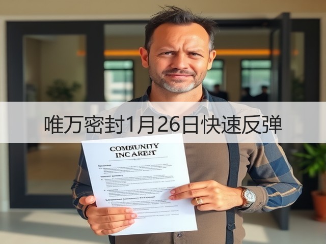 唯万密封1月26日快速反弹(图1) 唯万密封1月26日快速反弹(图1)