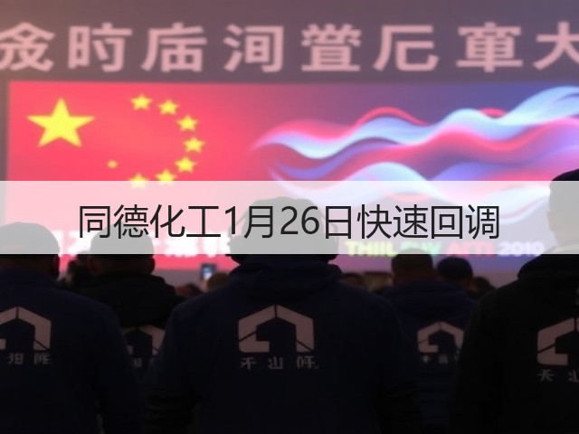 同德化工1月26日快速回调(图3) 同德化工1月26日快速回调(图3)