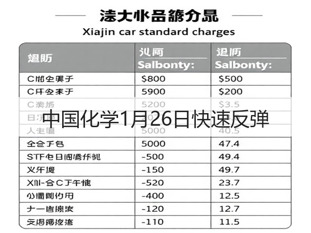 中国化学1月26日快速反弹(图2) 中国化学1月26日快速反弹(图2)