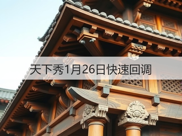 天下秀1月26日快速回调(图3) 天下秀1月26日快速回调(图3)