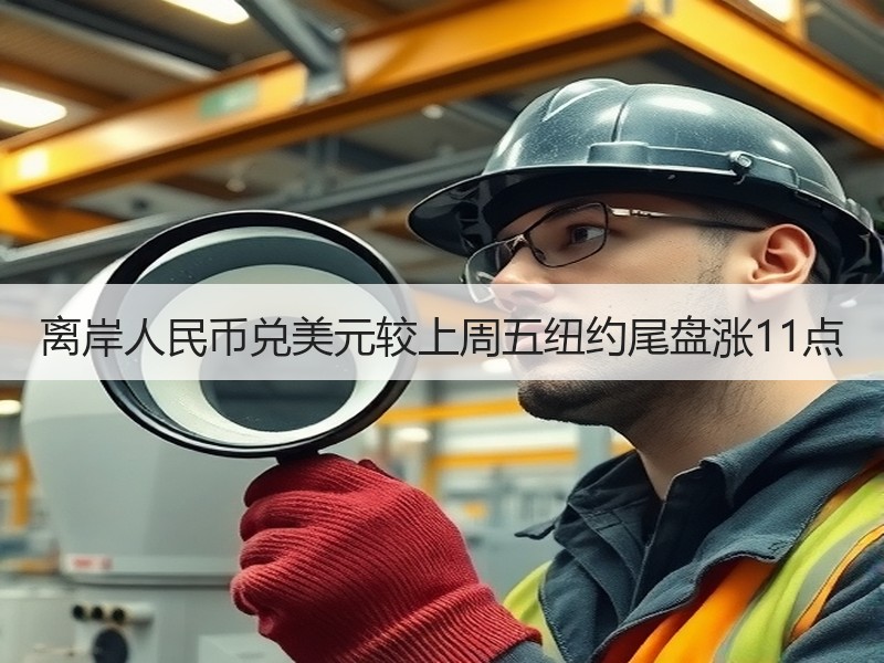 离岸人民币兑美元较上周五纽约尾盘涨11点
