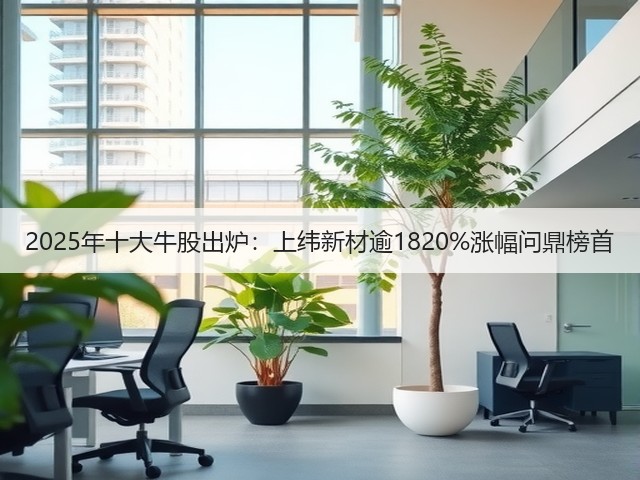 2025年十大牛股出炉：上纬新材逾1820%涨幅问鼎榜首(图2)