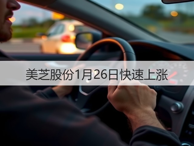 美芝股份1月26日快速上涨(图3) 美芝股份1月26日快速上涨(图3)