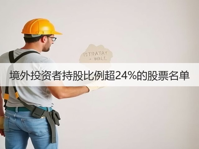 境外投资者持股比例超24%的股票名单(图2) 境外投资者持股比例超24%的股票名单(图2)
