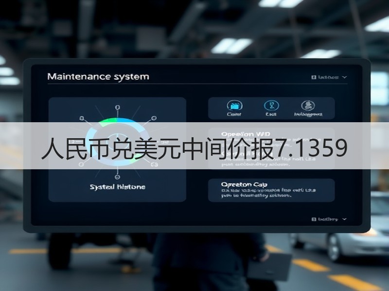 人民币兑美元中间价报7.1359
