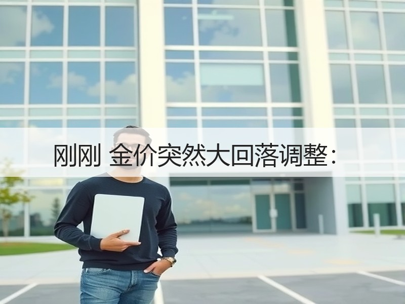 刚刚 金价突然大回落调整：