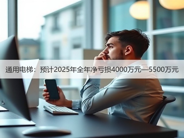 通用电梯:预计2025年全年净亏损4000万元—5500万元(图1) 通用电梯:预计2025年全年净亏损4000万元—5500万元(图1)