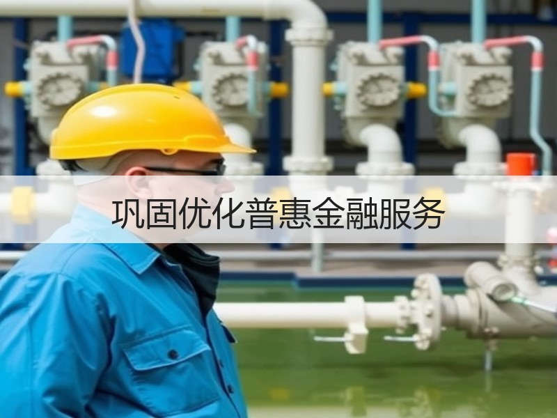 巩固优化普惠金融服务