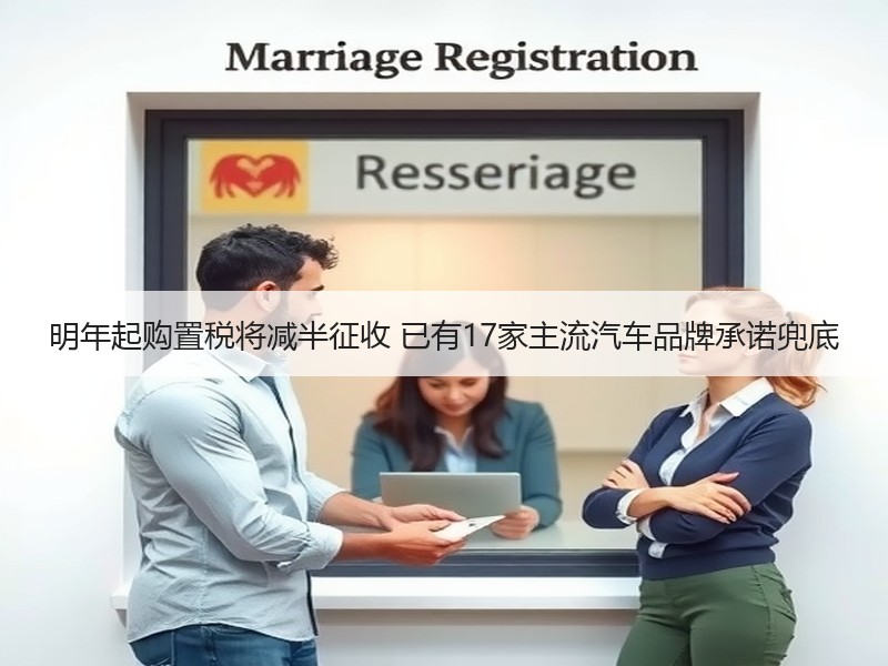 明年起购置税将减半征收 已有17家主流汽车品牌承诺兜底