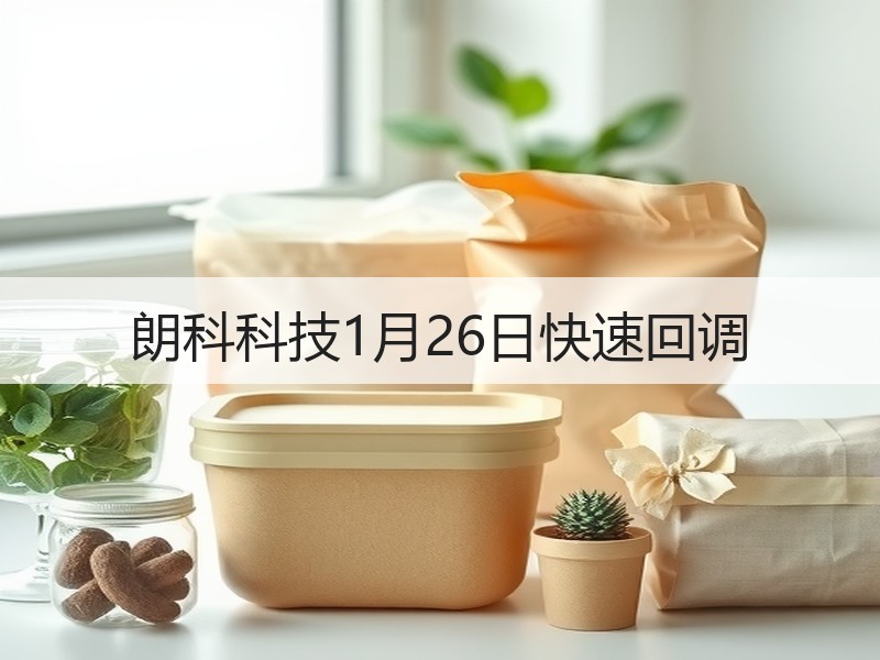 朗科科技1月26日快速回调