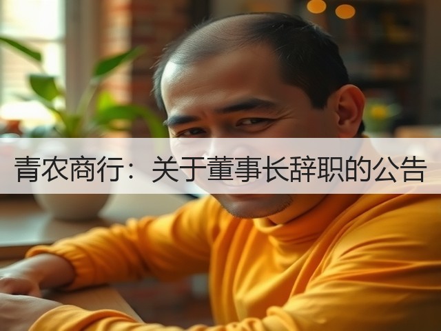 青农商行：关于董事长辞职的公告(图2)