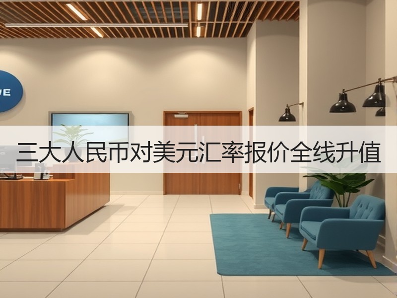 三大人民币对美元汇率报价全线升值