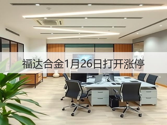 福达合金1月26日打开涨停(图2) 福达合金1月26日打开涨停(图2)