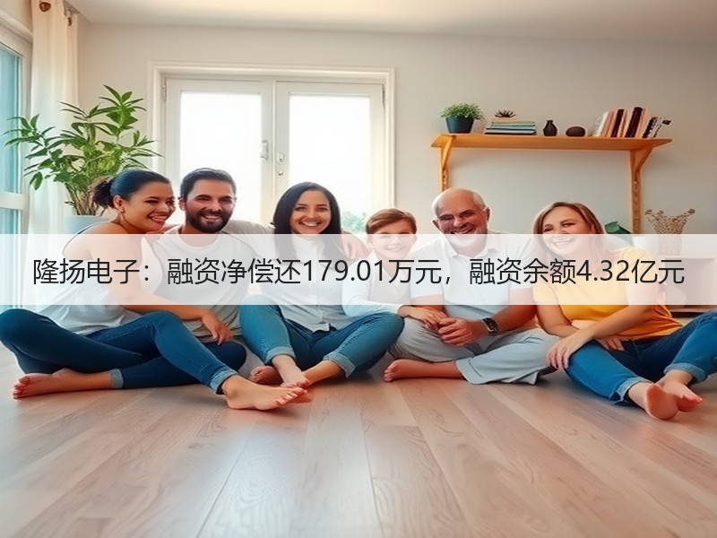 隆扬电子：融资净偿还179.01万元，融资余额4.32亿元