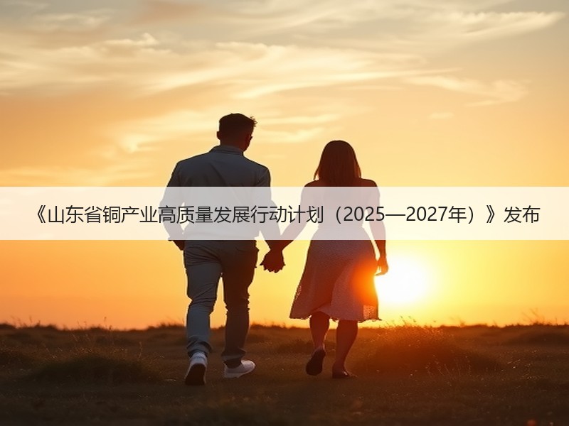 《山东省铜产业高质量发展行动计划（2025—2027年）》发布