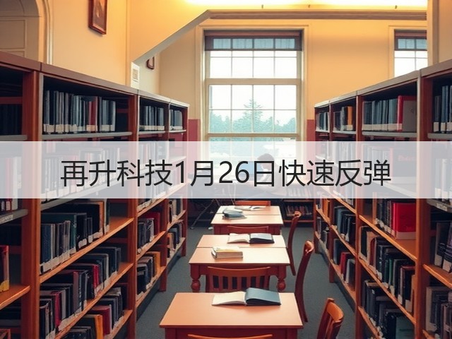再升科技1月26日快速反弹(图2) 再升科技1月26日快速反弹(图2)