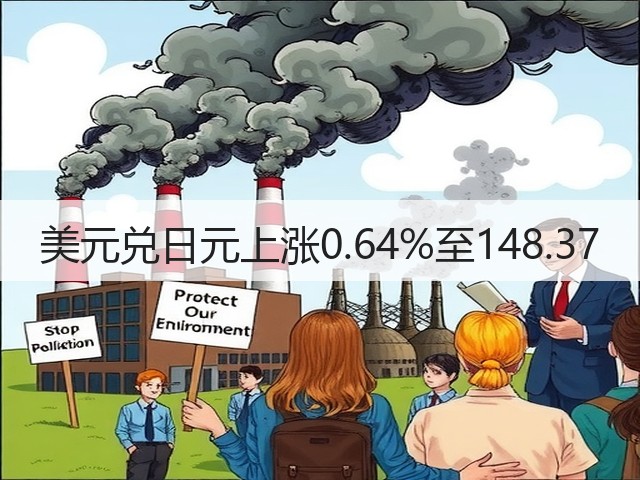 美元兑日元上涨0.64%至148.37(图1)