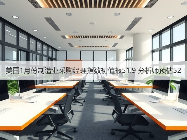美国1月份制造业采购经理指数初值报51.9 分析师预估52(图2)