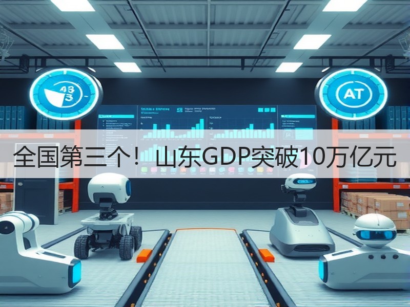 全国第三个！山东GDP突破10万亿元