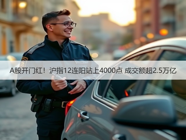 A股开门红!沪指12连阳站上4000点 成交额超2.5万亿(图3) A股开门红!沪指12连阳站上4000点 成交额超2.5万亿(图3)