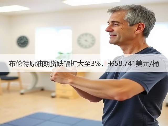 布伦特原油期货跌幅扩大至3%，报58.741美元/桶(图1)