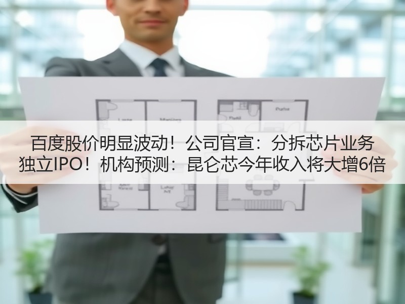 百度股价明显波动！公司官宣：分拆芯片业务 独立IPO！机构预测：昆仑芯今年收入将大增6倍